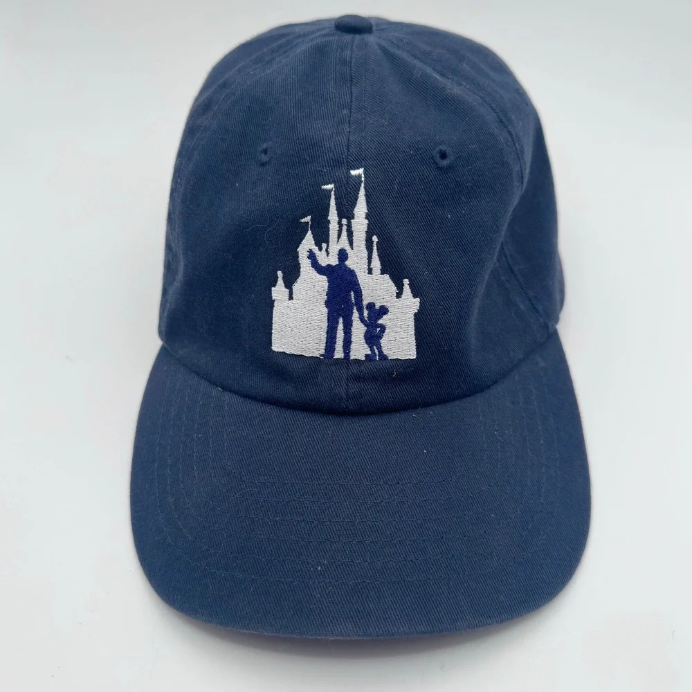 Disney Parks Cinderella Castle Micky & Walt Disney Navy Blue Baseball Cap Hat